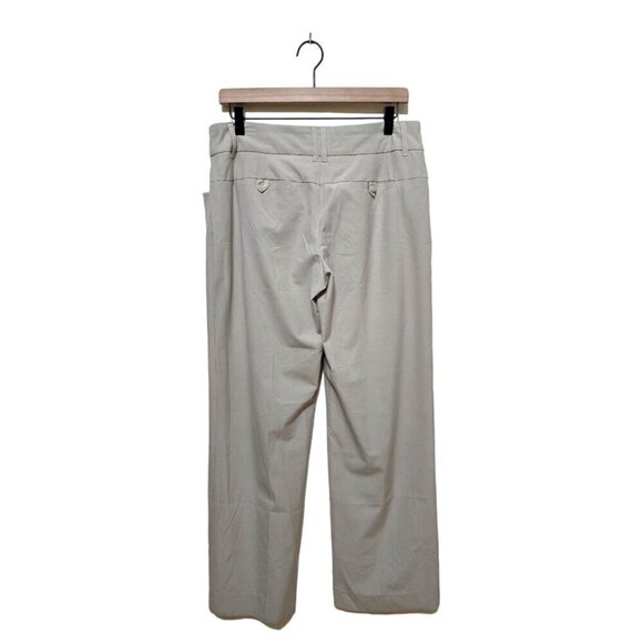 Michael Kors Tan Mid-Rise Flat Front Straight Leg Dress Pants Sz 10 - Picture 5 of 8